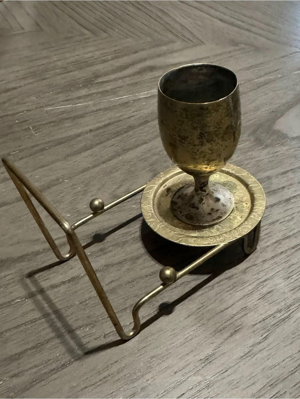 Leonard Silver Company Goblet set with display stand